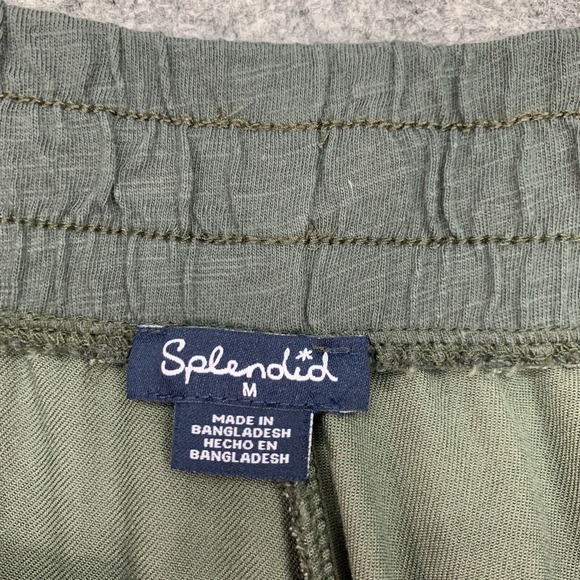 Splendid Sweat Short Womens M Medium Green Camo Elastic Drawcord Waist Pockets - Picture 4 of 10